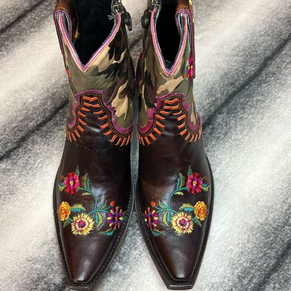 { Double D Ranch Old Gringo } Cosmic Camo Chocolate/Camouflage Western Boots - Picture 3 of 16